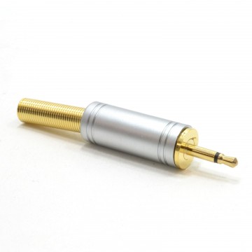2.5mm Mono Solder Terminal Audio Jack Plug for up to 5mm Cables