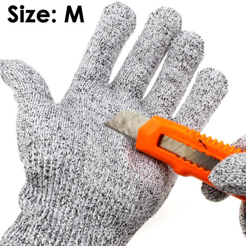 Cut Resistant Safety Work Gloves EN388 Level 5 Washable MEDIUM