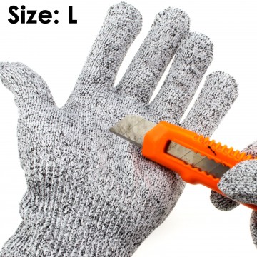 Cut Resistant Safety Work Gloves EN388 Level 5 Washable LARGE