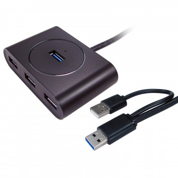 USB 3 SuperSpeed 4 Port Hub upto 5GBPS 4 Devices to 1 PC BUS Powered