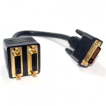 DVI D 24+1 Splitter Adapter Connect 1 Device to 2 TVs 20cm