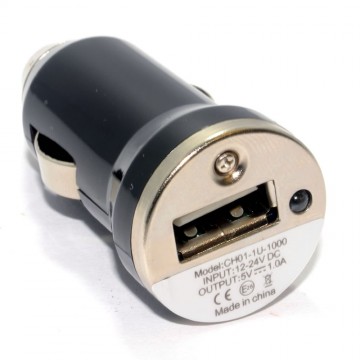 Dynamode USB Car Charger for Phones/MP3/Cameras 5V 1A 1 Amp Black