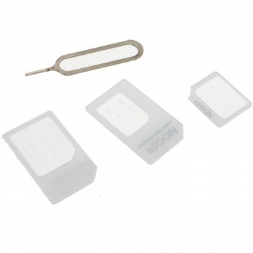 3 In 1 SIM Adapter Pack Nano Micro Standard Mobile Phone Card Adapter