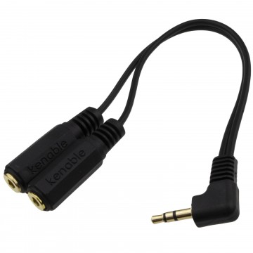 3.5mm Right Angle Stereo Jack Audio Splitter Adapter Cable Lead 20cm