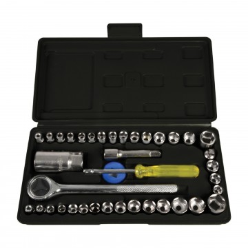 40 Piece Ratchet Socket Set (Metric and Imperial) with Storage Case