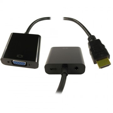 HDMI Digital 1080p to Analogue SVGA  Converter Cable with Audio & USB