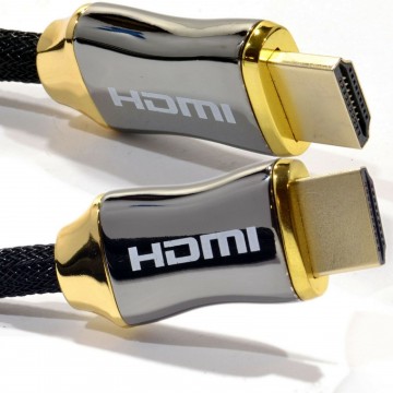 Braided Chrome HDMI Shielded Cable 4k 2k Supports 3D ARC Ethernet  3m